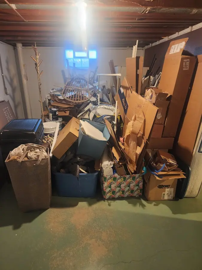 Roll-off dumpster container at job site for 4 Yard Dumpster Rental in Powdersville